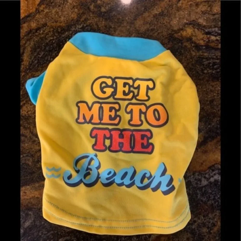 🛍3/$20 DOG get me to the beach T-shirt swimwear size XS